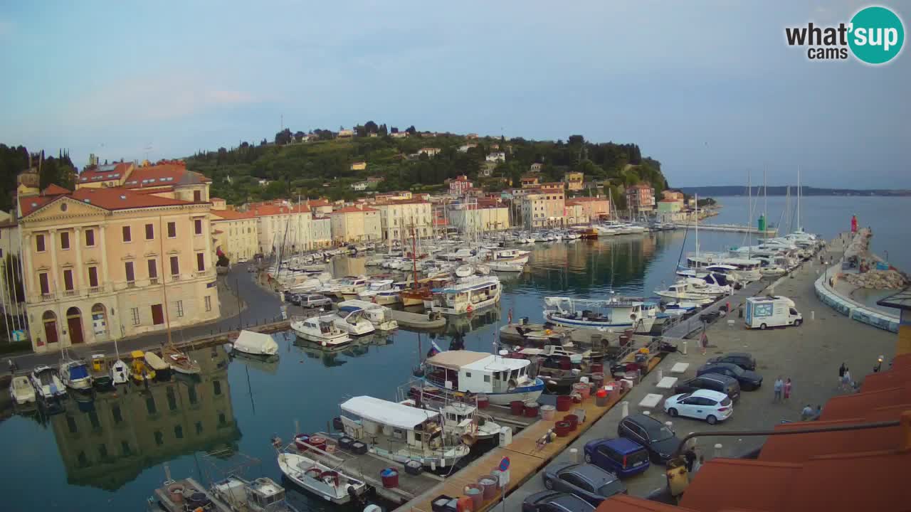 Webcam en direct de Piran “Mandrač” – Incroyable vue en direct de la Villa Piranesi