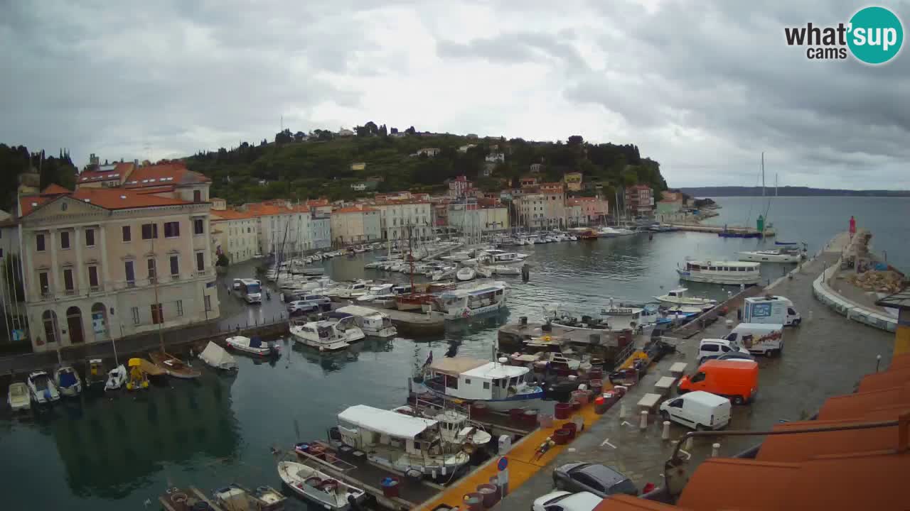 Webcam en direct de Piran “Mandrač” – Incroyable vue en direct de la Villa Piranesi