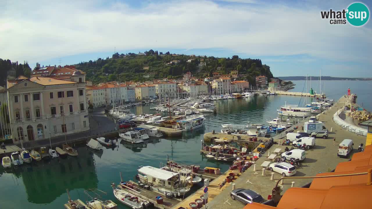 Live webcam da Pirano “Mandrač” – Splendida vista live da Villa Piranesi