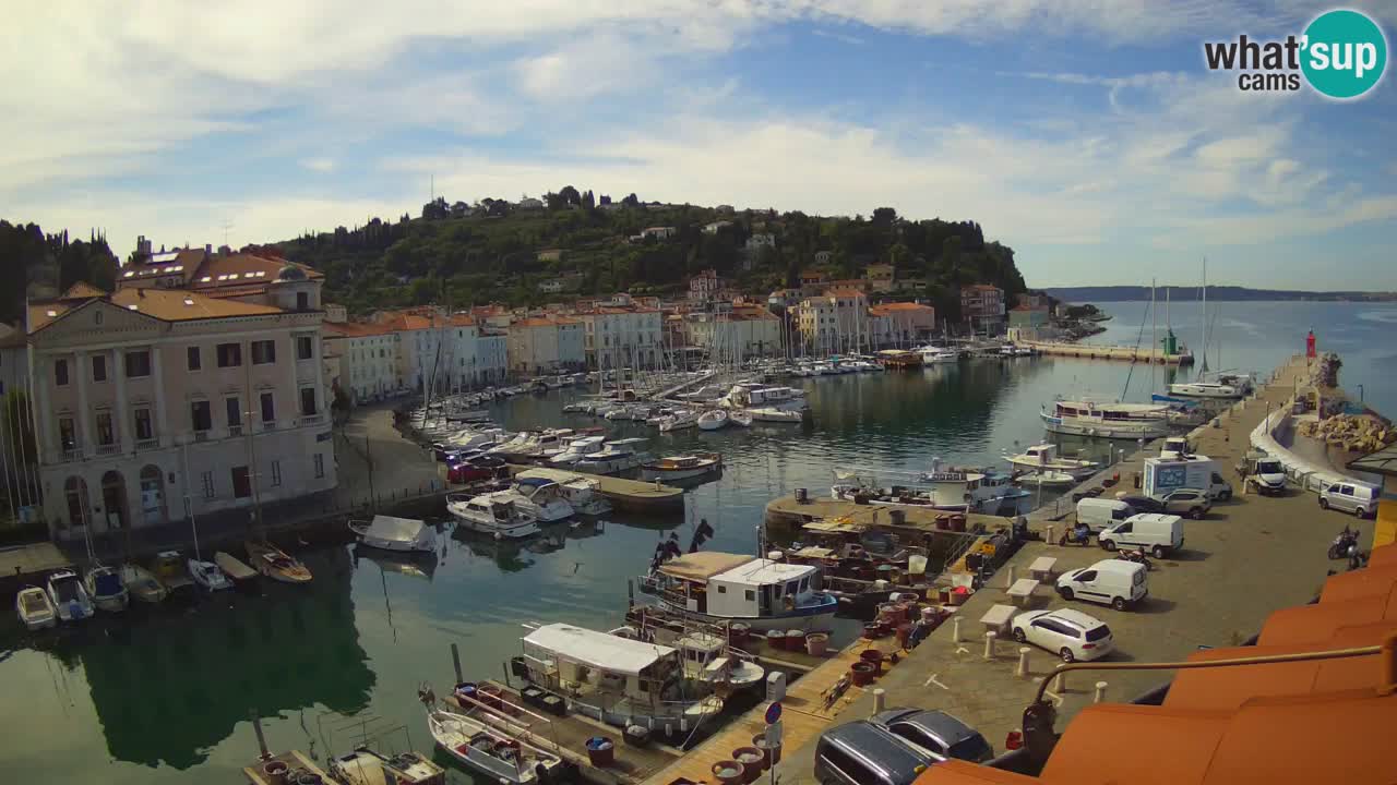 Live webcam da Pirano “Mandrač” – Splendida vista live da Villa Piranesi