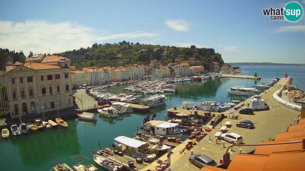 Live webcam da Pirano “Mandrač” – Splendida vista live da Villa Piranesi