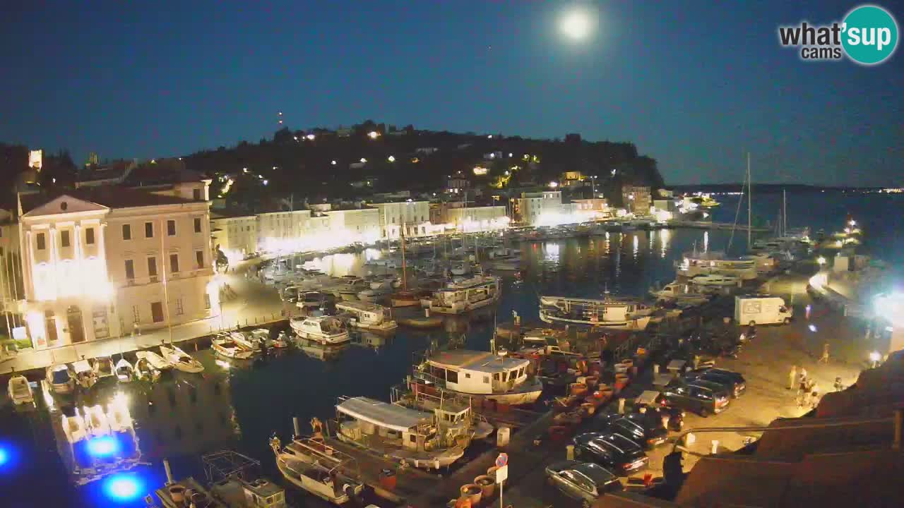 Webcam en direct de Piran “Mandrač” – Incroyable vue en direct de la Villa Piranesi