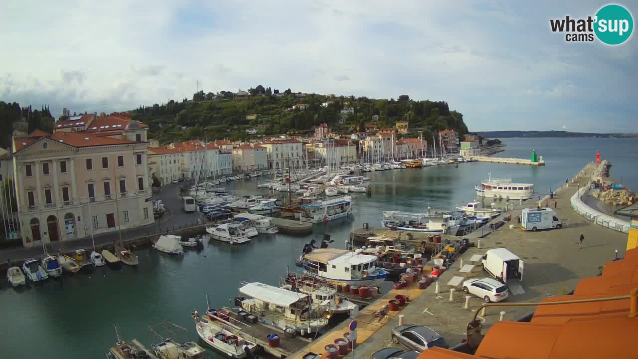Live webcam da Pirano “Mandrač” – Splendida vista live da Villa Piranesi