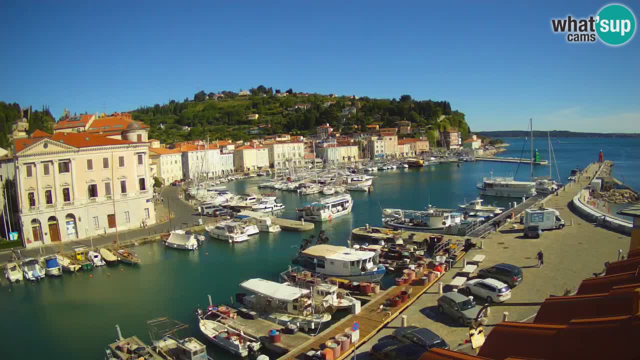 Live webcam da Pirano “Mandrač” – Splendida vista live da Villa Piranesi