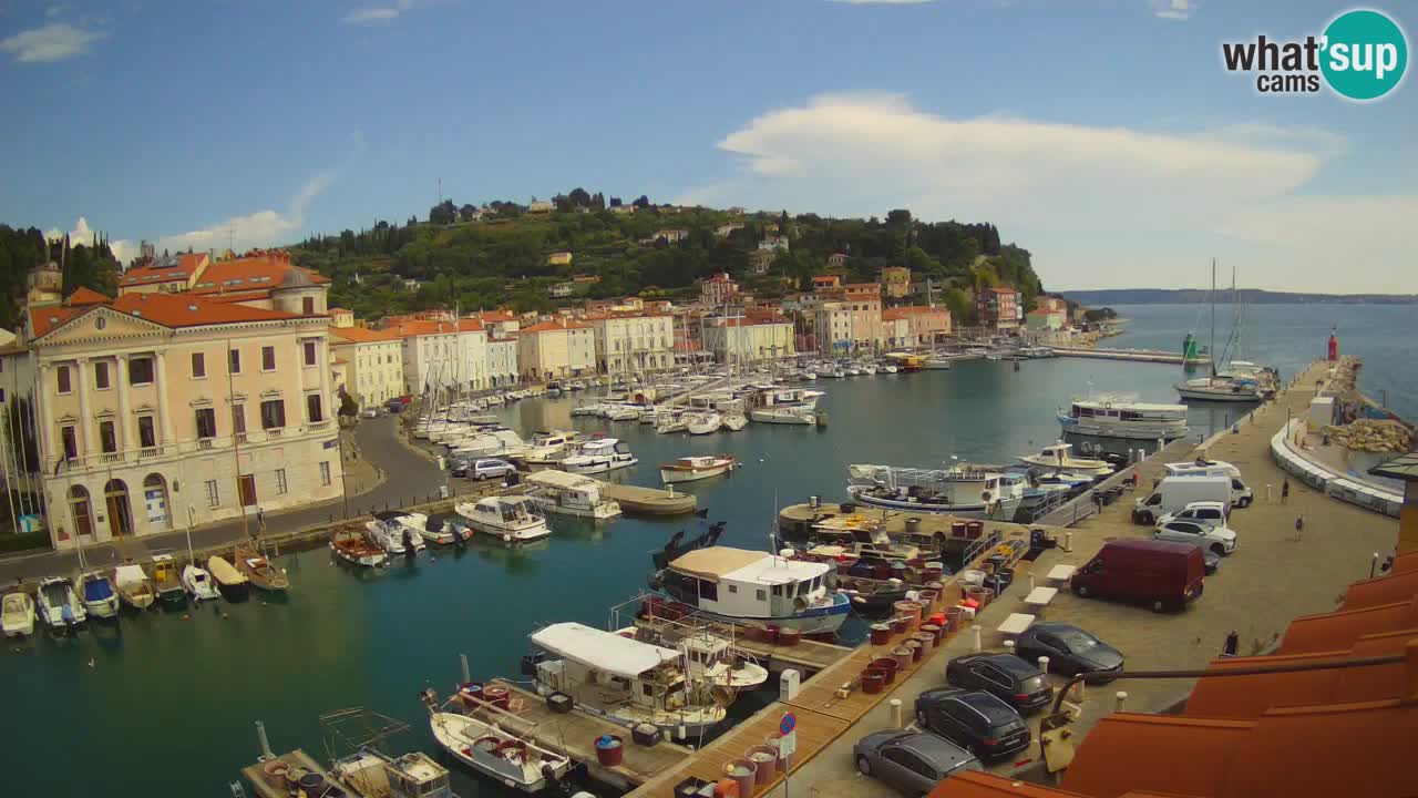 Live webcam da Pirano “Mandrač” – Splendida vista live da Villa Piranesi