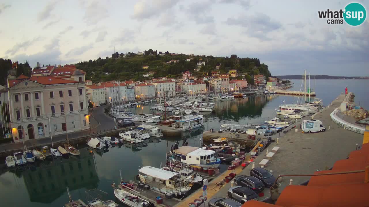 Live webcam da Pirano “Mandrač” – Splendida vista live da Villa Piranesi