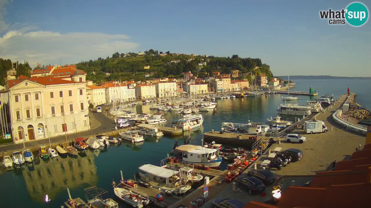 Live webcam da Pirano “Mandrač” – Splendida vista live da Villa Piranesi