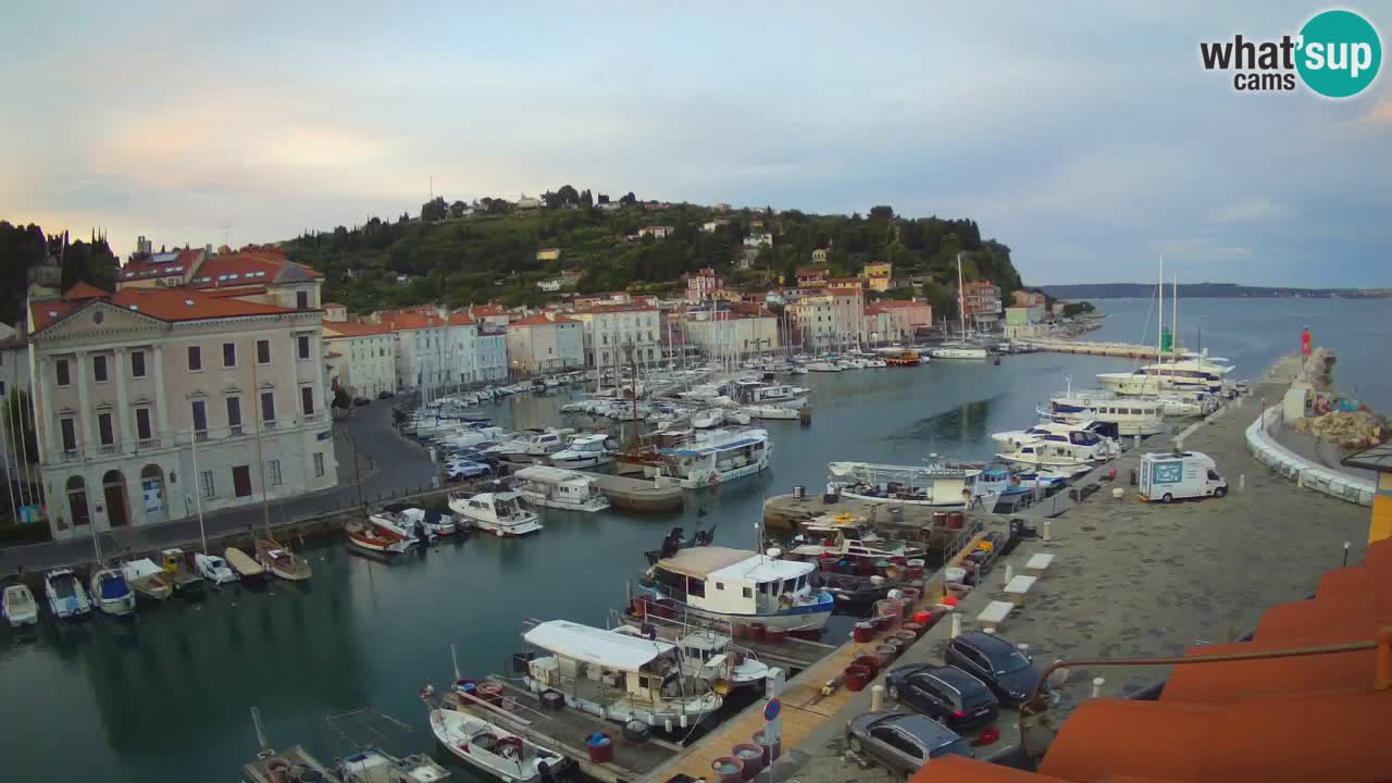 Live webcam da Pirano “Mandrač” – Splendida vista live da Villa Piranesi