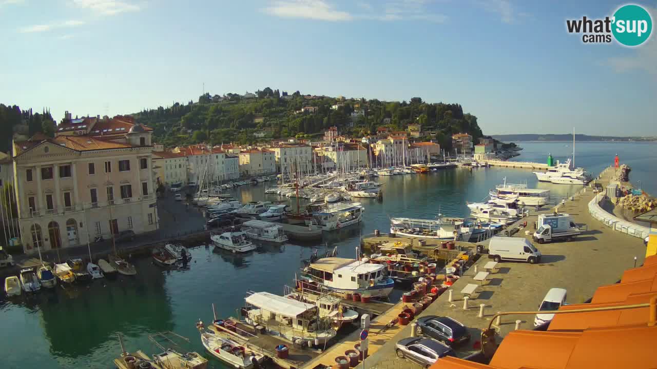 Live webcam da Pirano “Mandrač” – Splendida vista live da Villa Piranesi