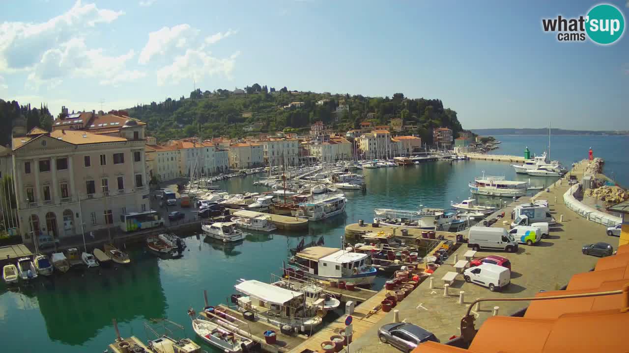 Live webcam da Pirano “Mandrač” – Splendida vista live da Villa Piranesi