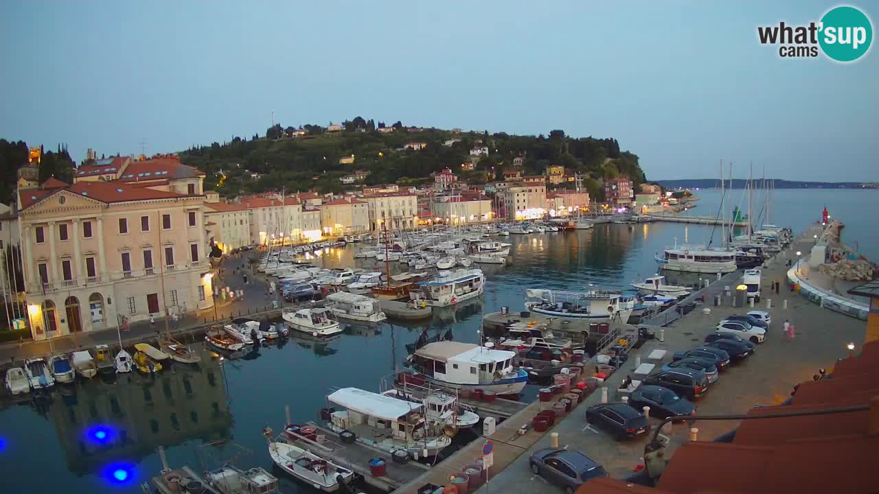 Webcam en direct de Piran “Mandrač” – Incroyable vue en direct de la Villa Piranesi