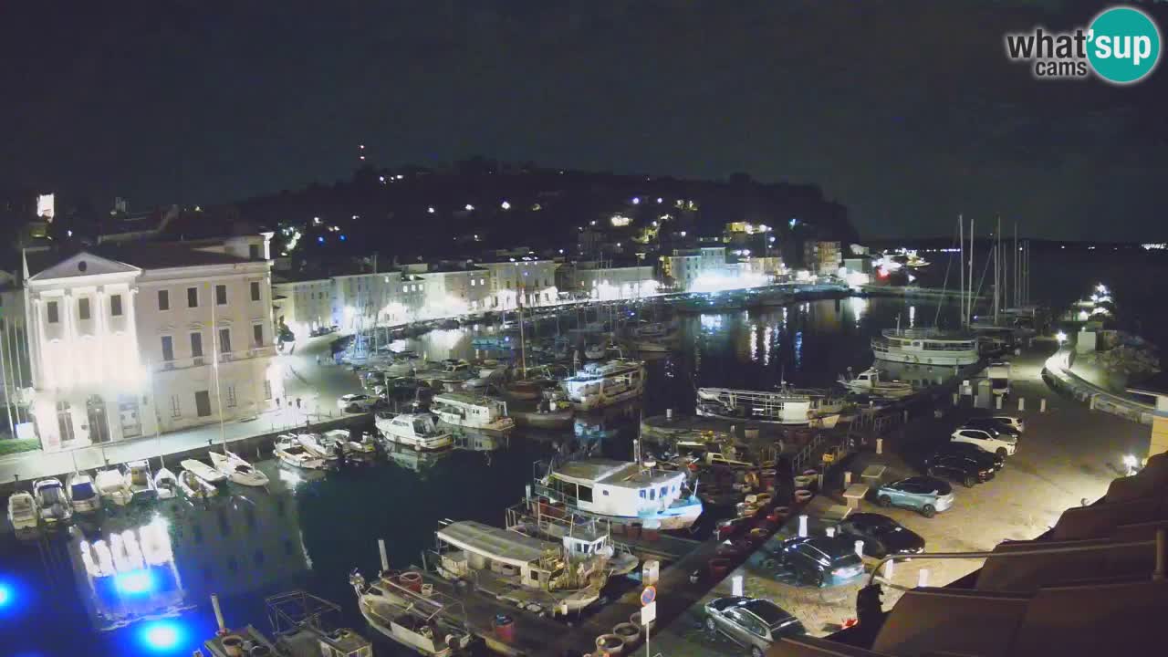 Webcam en direct de Piran “Mandrač” – Incroyable vue en direct de la Villa Piranesi