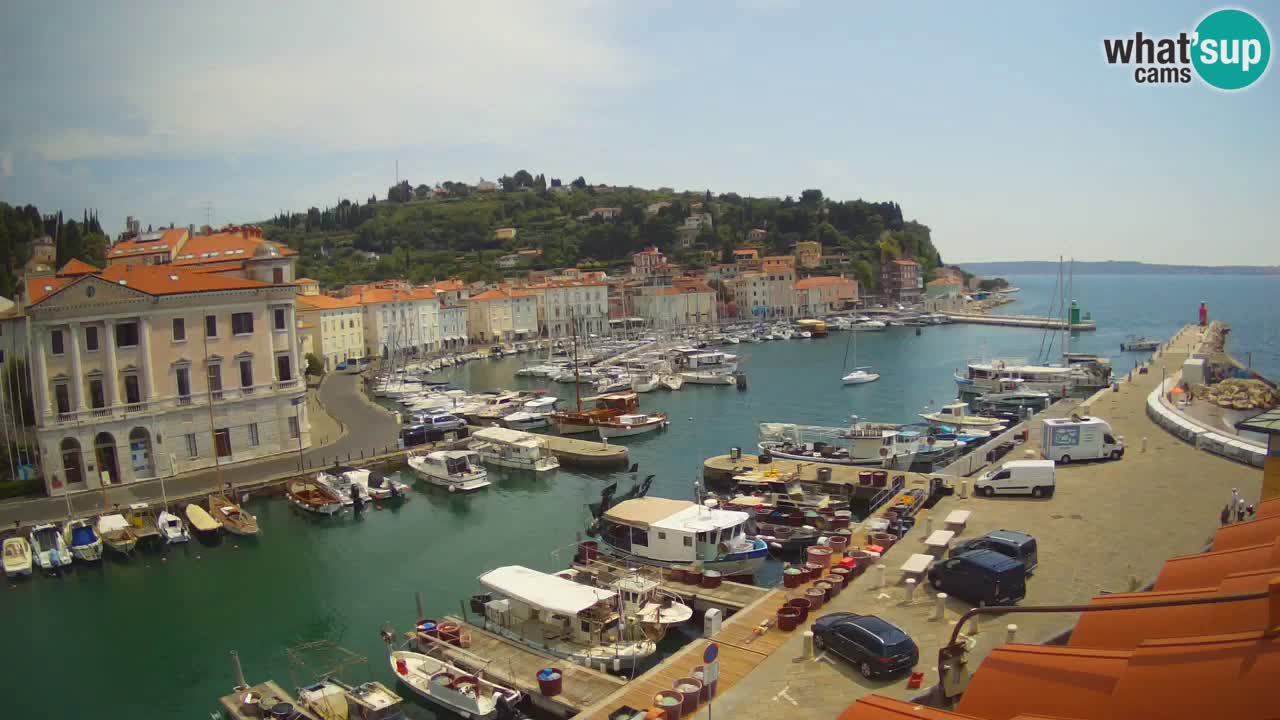 Live webcam da Pirano “Mandrač” – Splendida vista live da Villa Piranesi