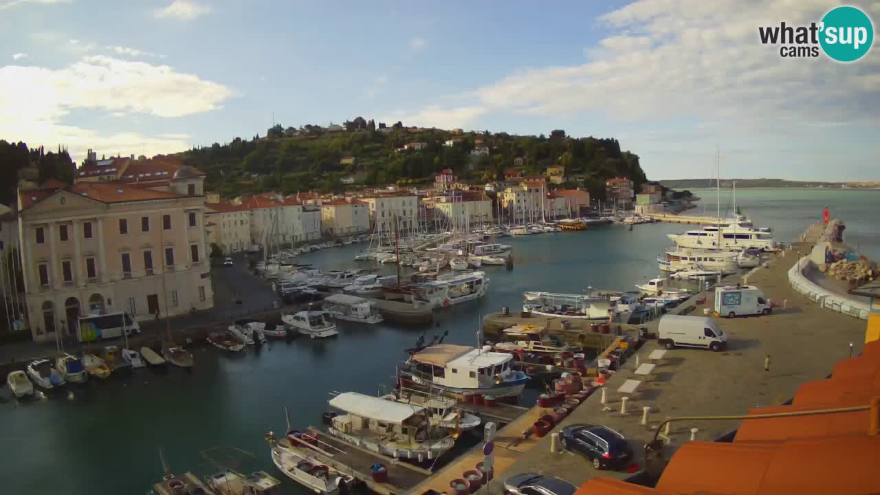 Live webcam da Pirano “Mandrač” – Splendida vista live da Villa Piranesi