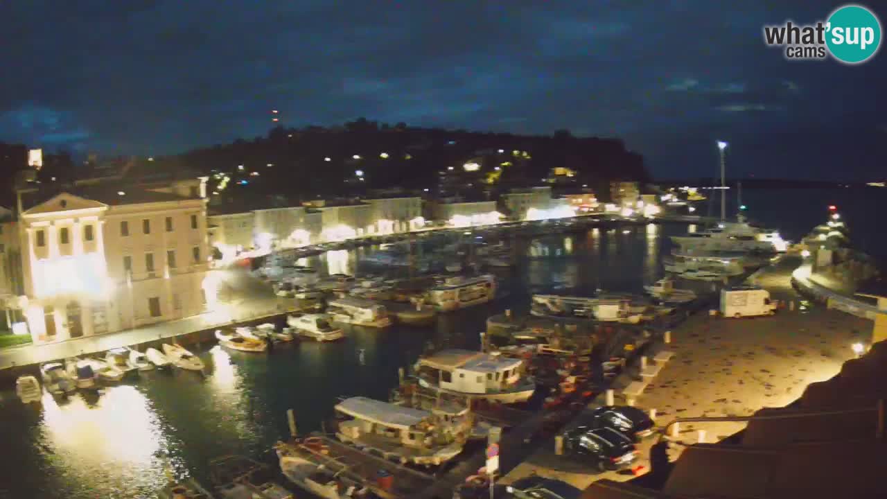 Webcam en direct de Piran “Mandrač” – Incroyable vue en direct de la Villa Piranesi