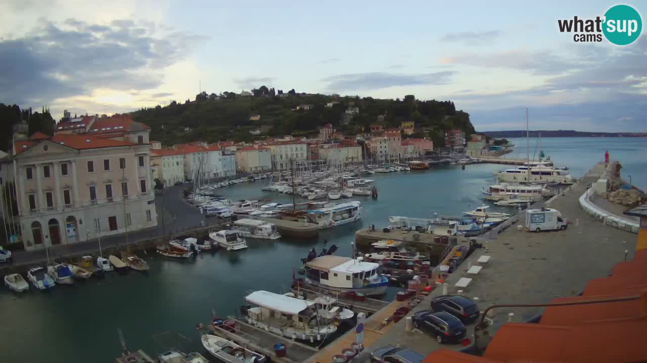 Live webcam da Pirano “Mandrač” – Splendida vista live da Villa Piranesi