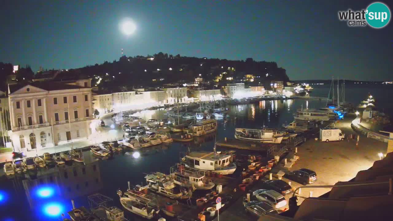 Webcam en direct de Piran “Mandrač” – Incroyable vue en direct de la Villa Piranesi