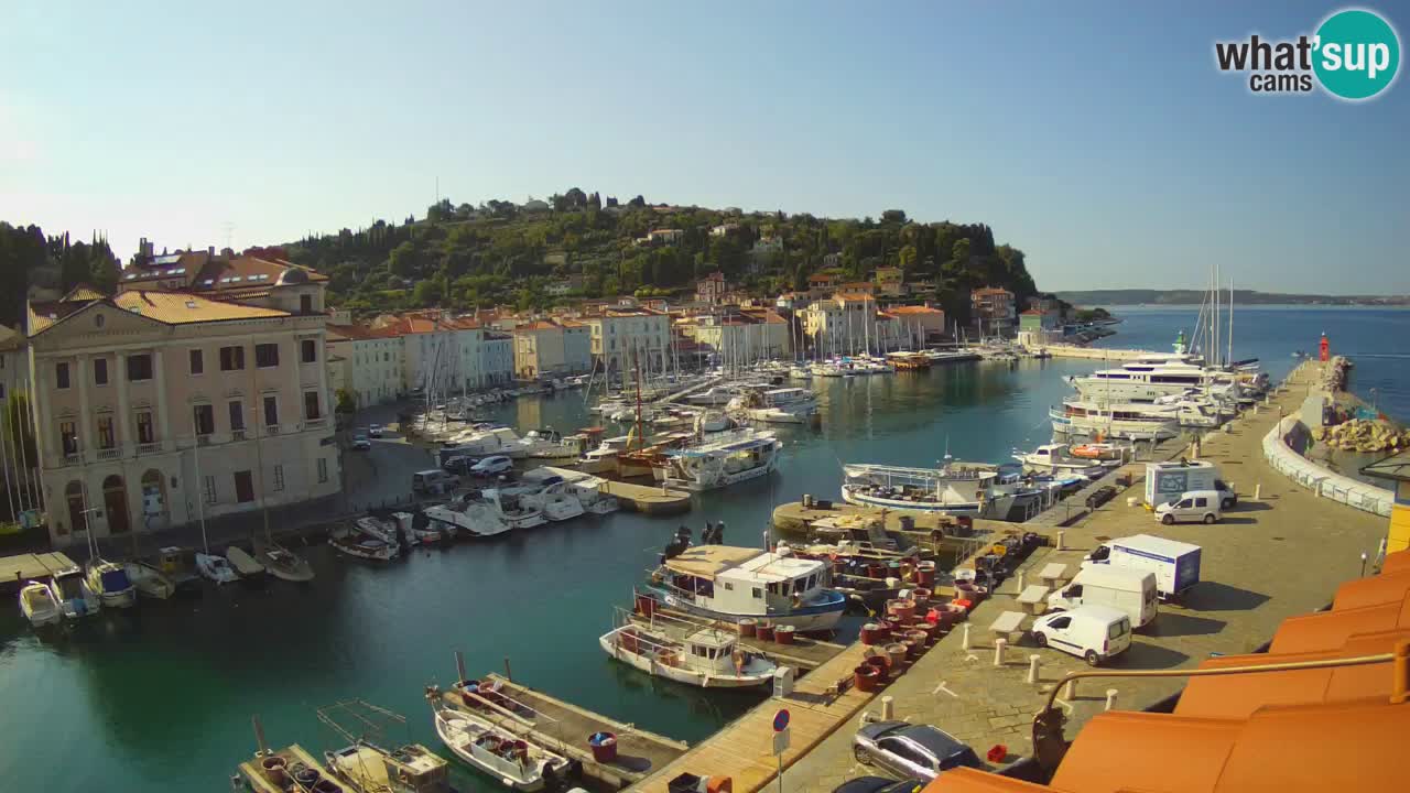 Live webcam da Pirano “Mandrač” – Splendida vista live da Villa Piranesi