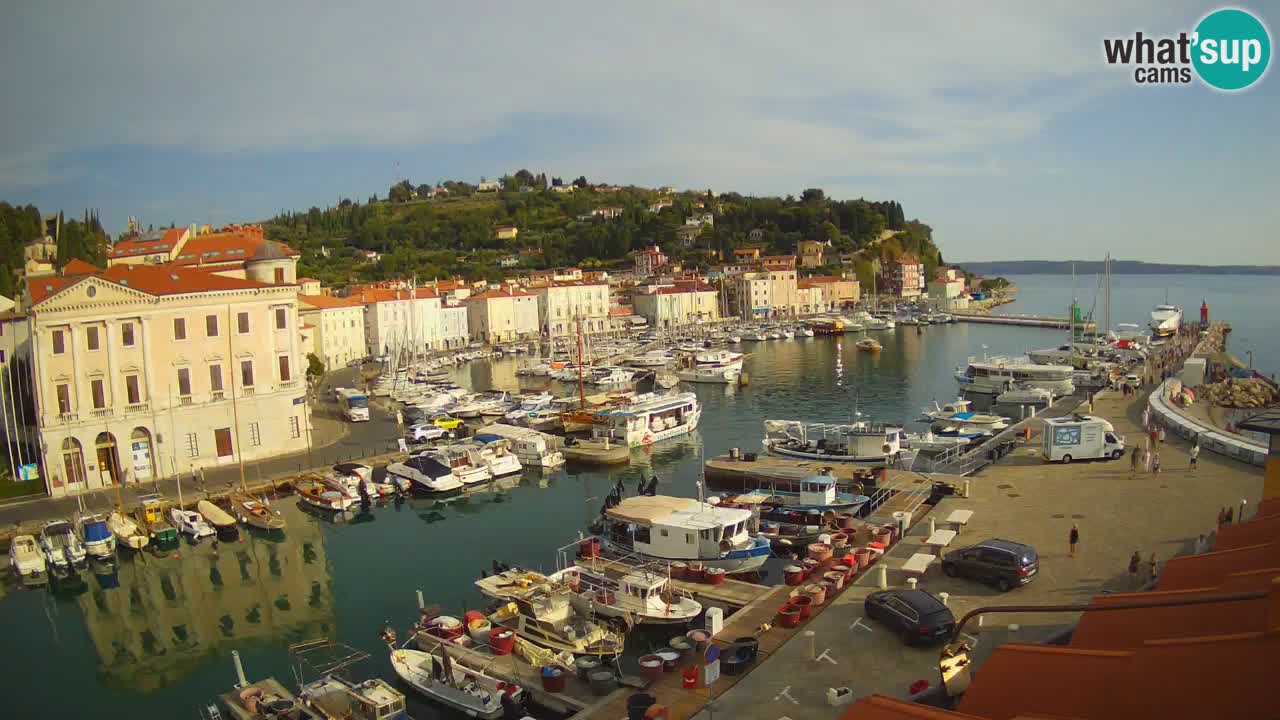 Webcam en direct de Piran “Mandrač” – Incroyable vue en direct de la Villa Piranesi