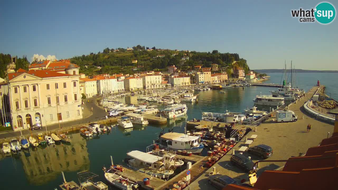 Live webcam da Pirano “Mandrač” – Splendida vista live da Villa Piranesi