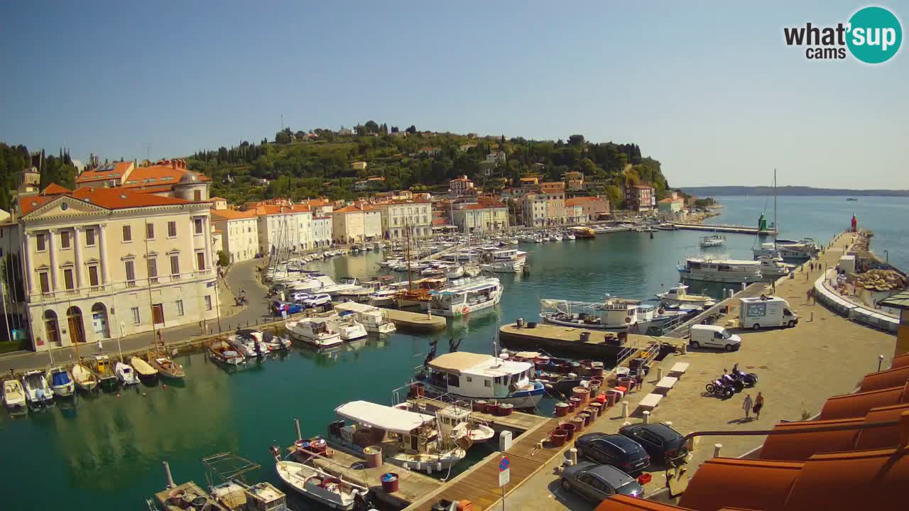 Webcam en direct de Piran “Mandrač” – Incroyable vue en direct de la Villa Piranesi
