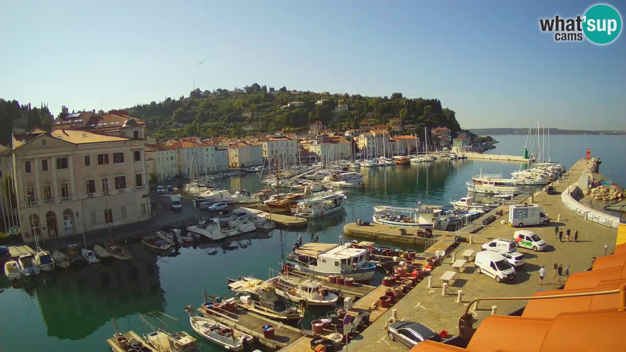 Live webcam da Pirano “Mandrač” – Splendida vista live da Villa Piranesi