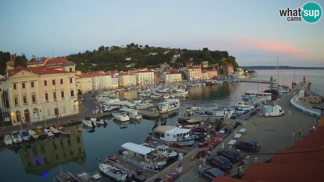 Webcam en direct de Piran “Mandrač” – Incroyable vue en direct de la Villa Piranesi
