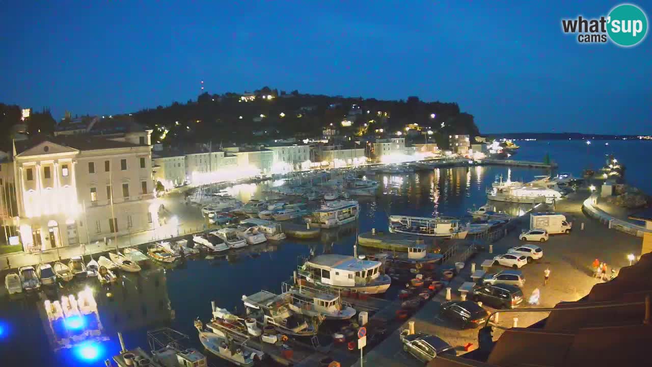 Webcam en direct de Piran “Mandrač” – Incroyable vue en direct de la Villa Piranesi