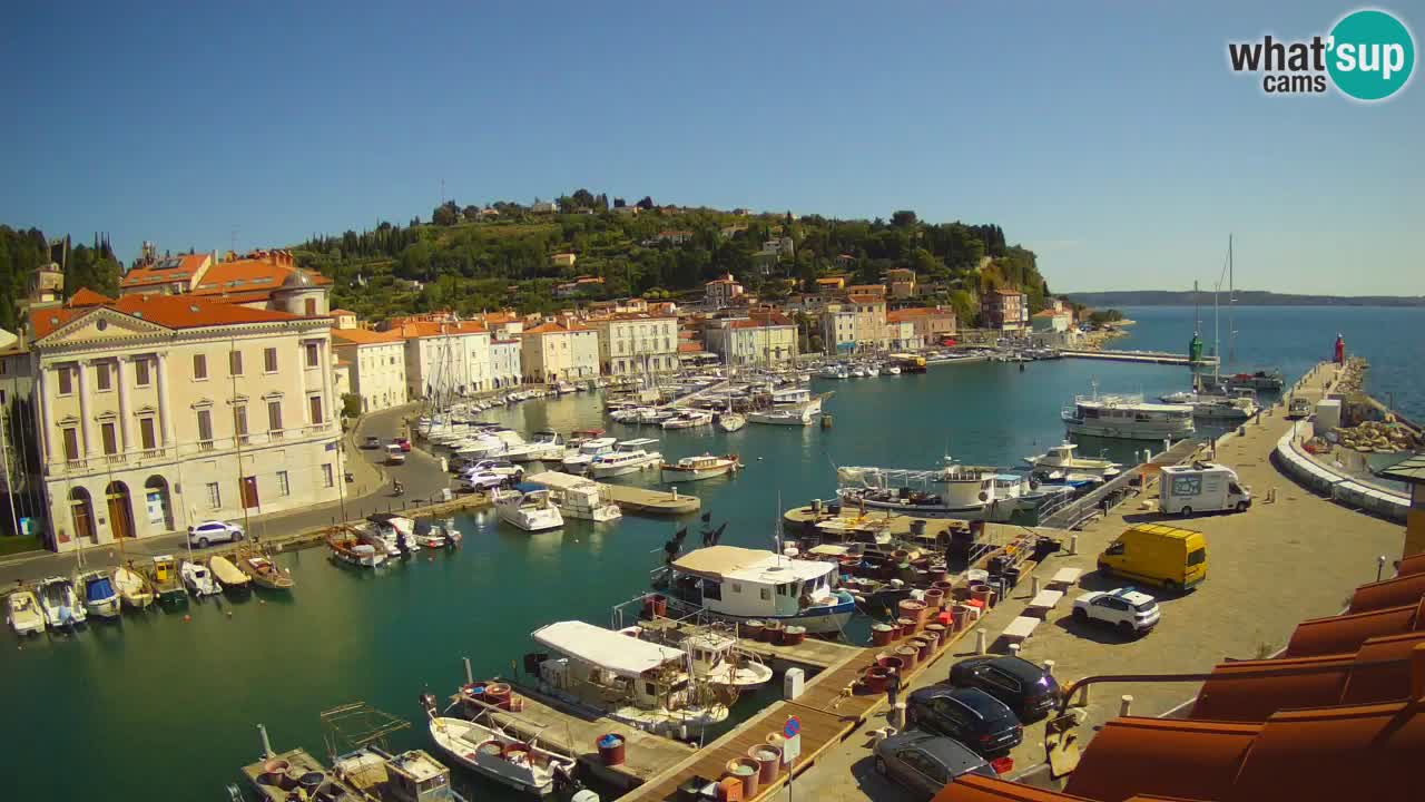 Live webcam da Pirano “Mandrač” – Splendida vista live da Villa Piranesi