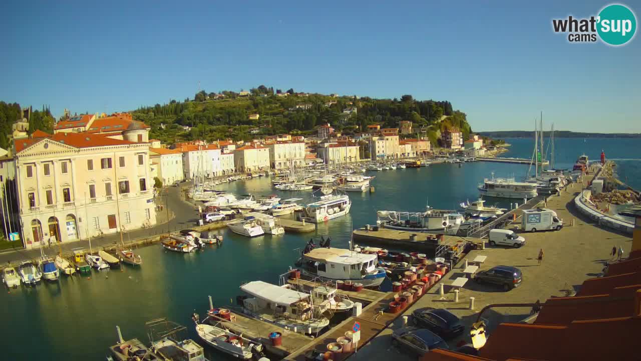 Live webcam da Pirano “Mandrač” – Splendida vista live da Villa Piranesi