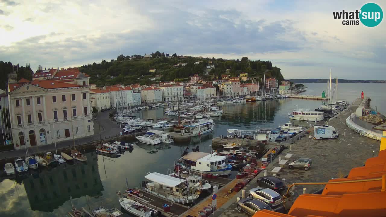 Live webcam da Pirano “Mandrač” – Splendida vista live da Villa Piranesi