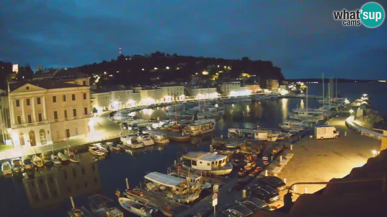 Webcam en direct de Piran “Mandrač” – Incroyable vue en direct de la Villa Piranesi