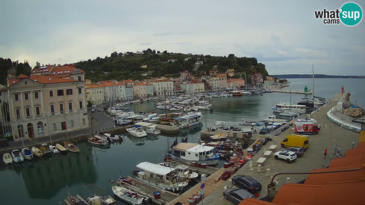 Webcam en direct de Piran “Mandrač” – Incroyable vue en direct de la Villa Piranesi