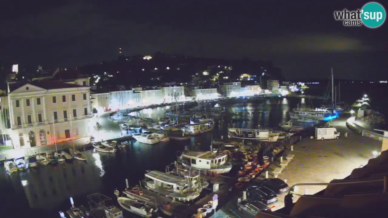 Webcam en direct de Piran “Mandrač” – Incroyable vue en direct de la Villa Piranesi