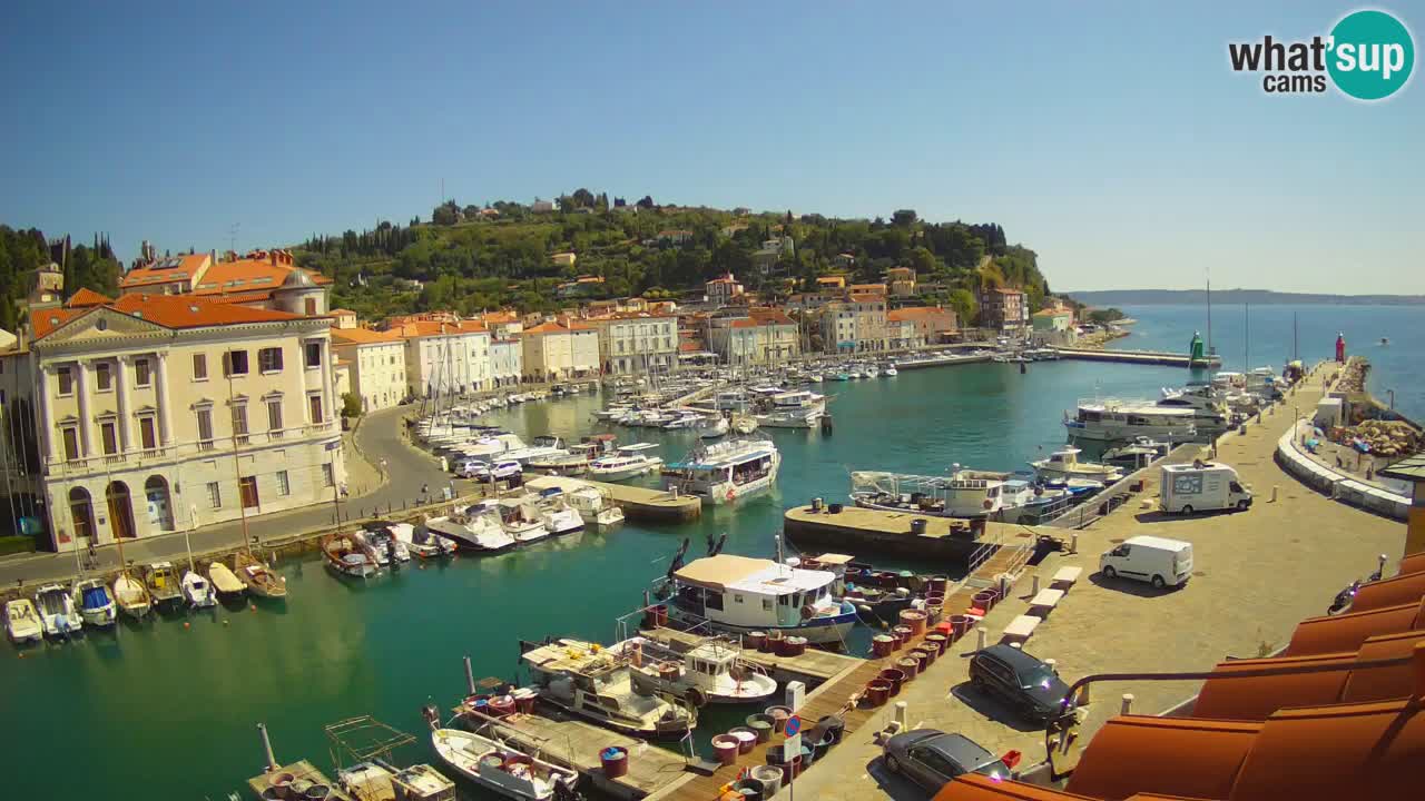 Live-Webcam aus Piran “Mandrač” – Erstaunliche Live-Ansicht von Villa Piranesi
