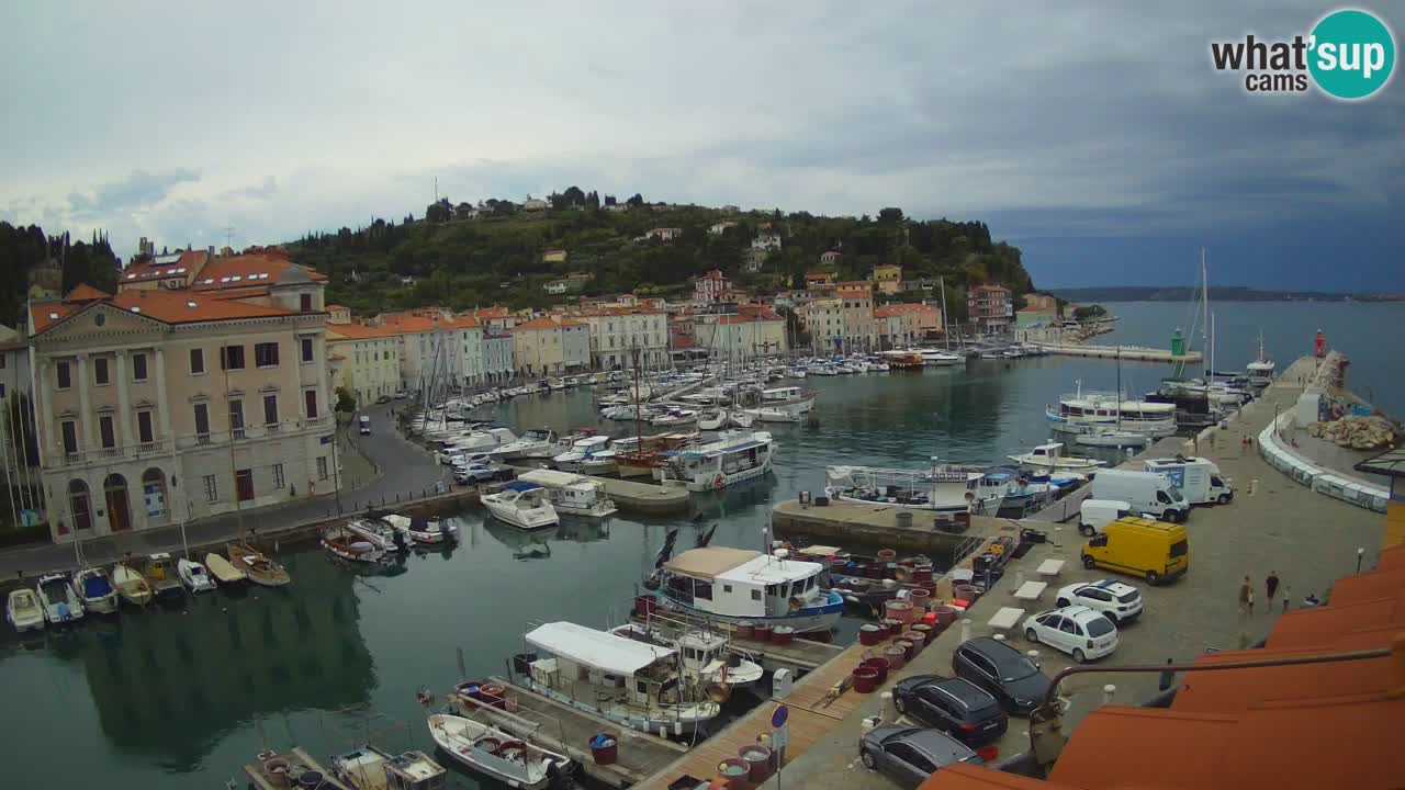 Webcam en direct de Piran “Mandrač” – Incroyable vue en direct de la Villa Piranesi