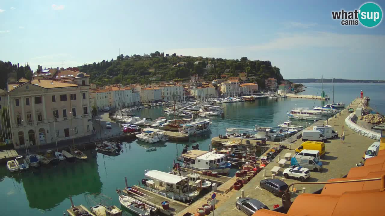 Webcam en direct de Piran “Mandrač” – Incroyable vue en direct de la Villa Piranesi