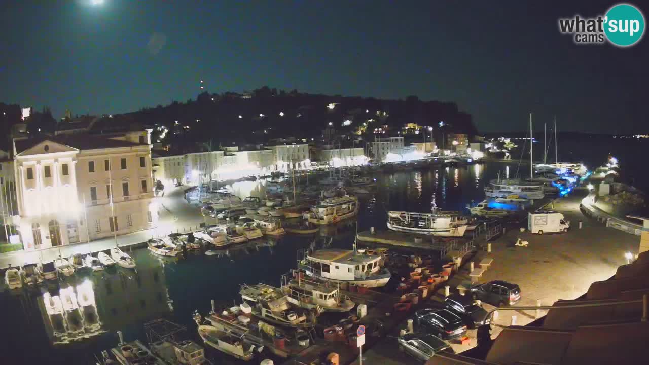 Webcam en direct de Piran “Mandrač” – Incroyable vue en direct de la Villa Piranesi