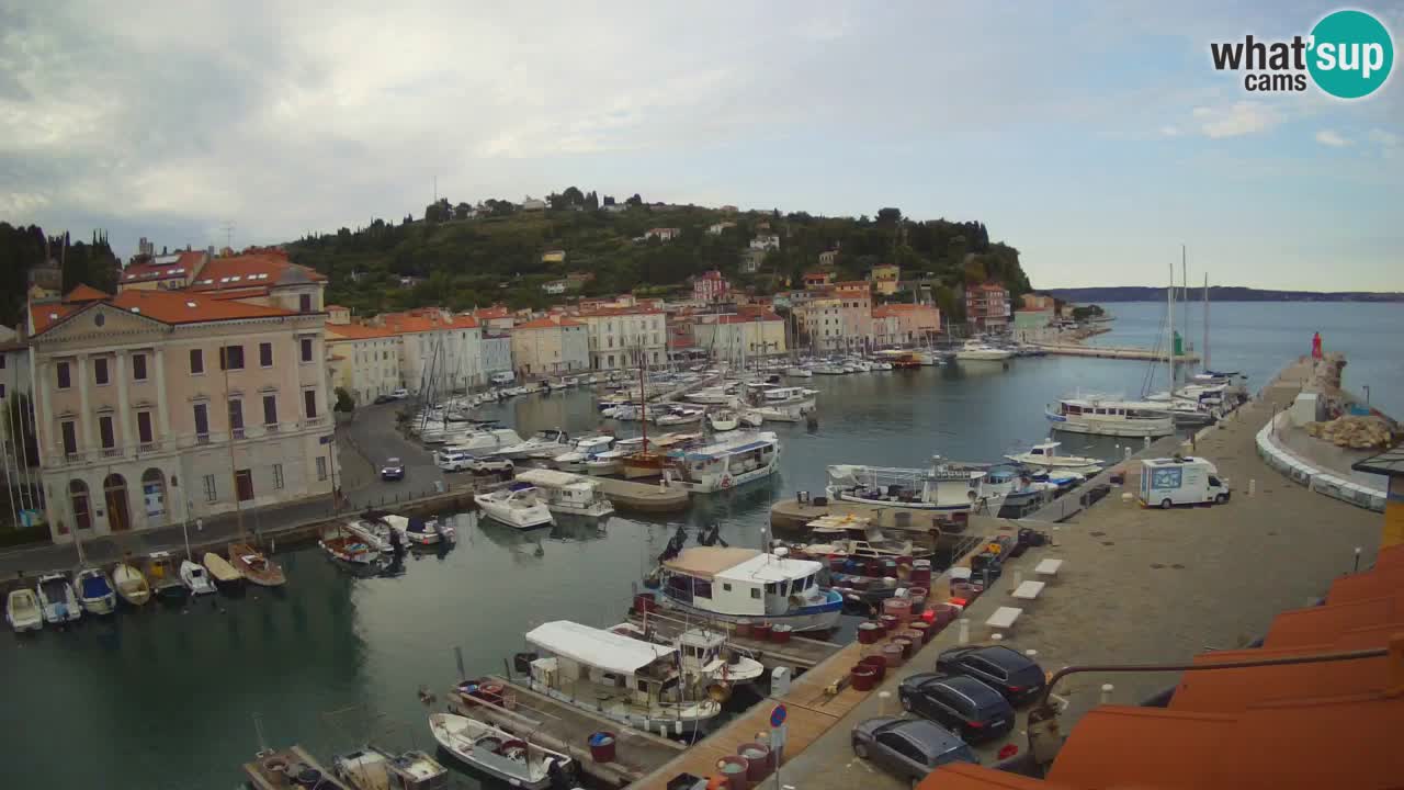 Live webcam da Pirano “Mandrač” – Splendida vista live da Villa Piranesi