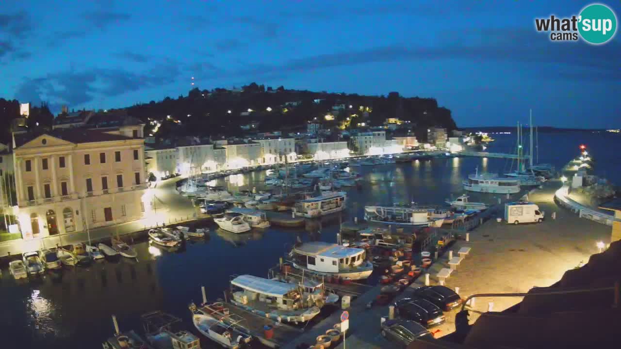 Webcam en direct de Piran “Mandrač” – Incroyable vue en direct de la Villa Piranesi