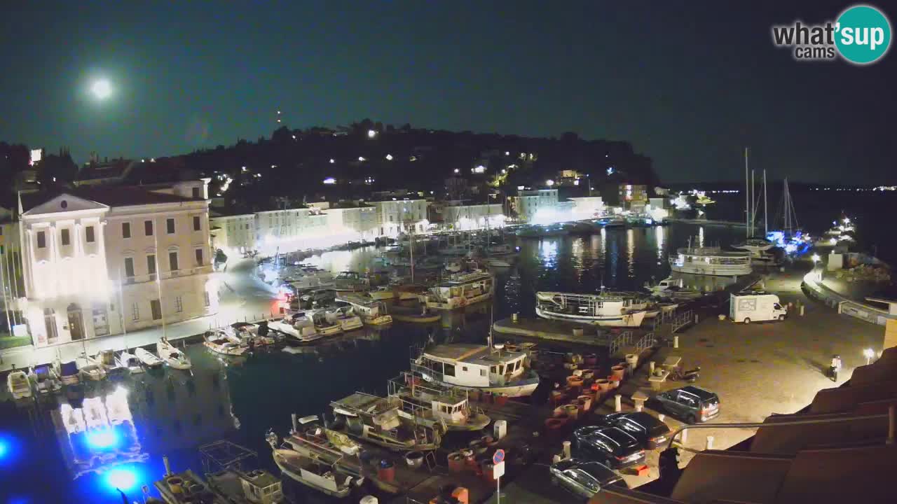 Webcam en direct de Piran “Mandrač” – Incroyable vue en direct de la Villa Piranesi