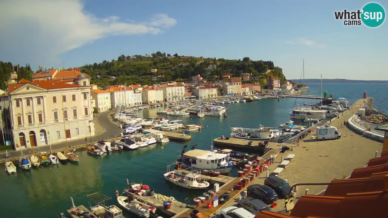 Live webcam da Pirano “Mandrač” – Splendida vista live da Villa Piranesi
