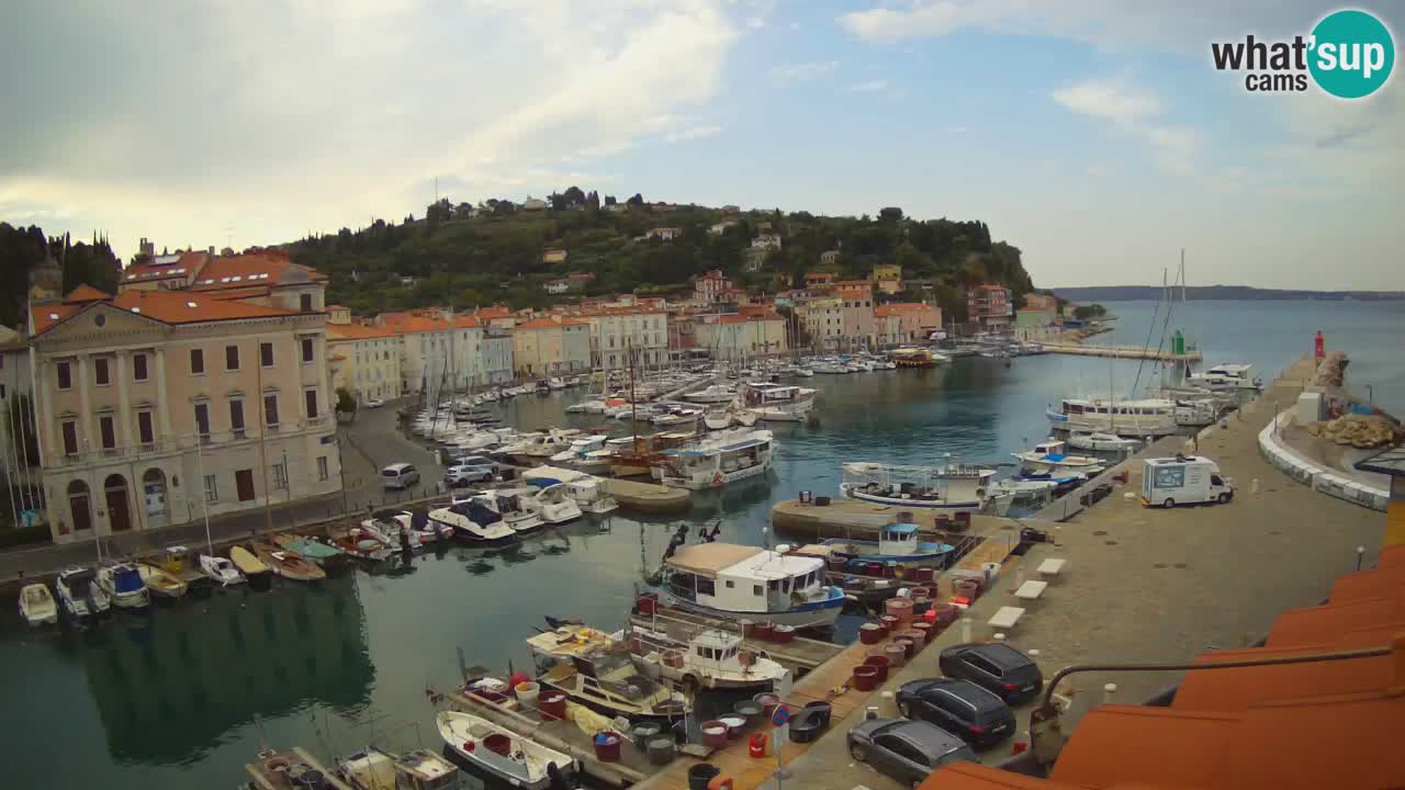 Live webcam da Pirano “Mandrač” – Splendida vista live da Villa Piranesi