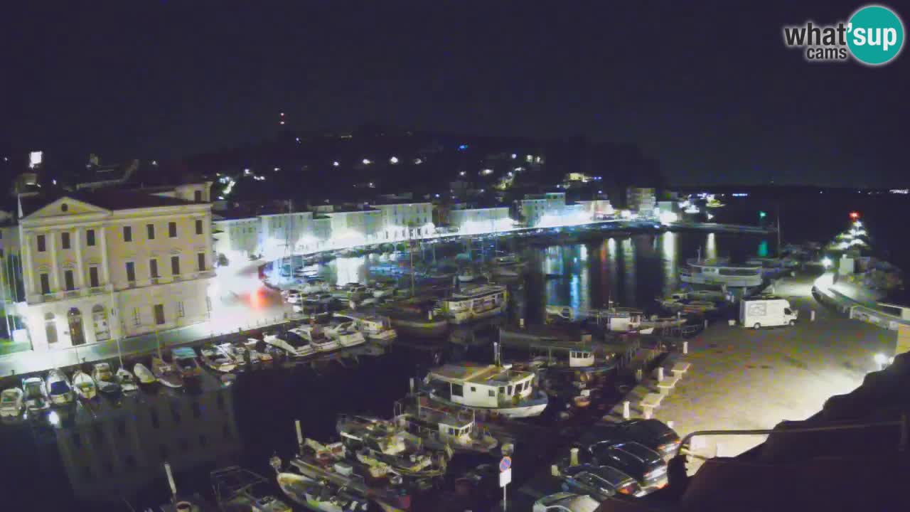 Webcam en direct de Piran “Mandrač” – Incroyable vue en direct de la Villa Piranesi