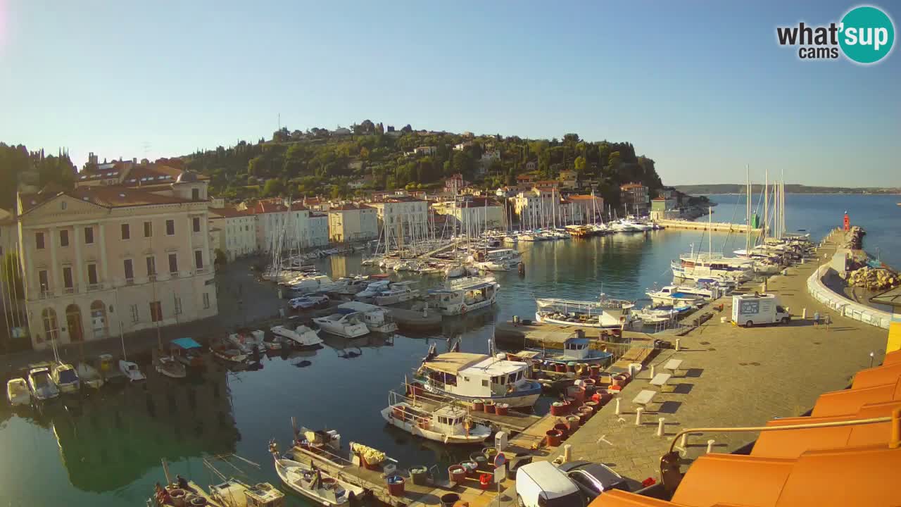Live webcam da Pirano “Mandrač” – Splendida vista live da Villa Piranesi