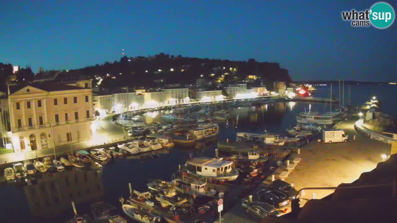 Webcam en direct de Piran “Mandrač” – Incroyable vue en direct de la Villa Piranesi