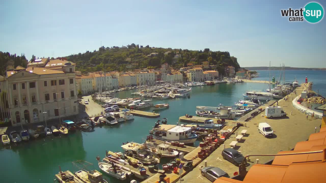 Live webcam da Pirano “Mandrač” – Splendida vista live da Villa Piranesi