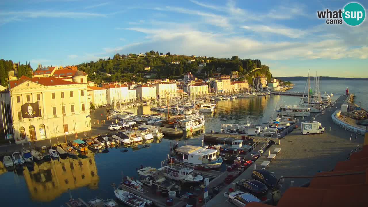 Live webcam da Pirano “Mandrač” – Splendida vista live da Villa Piranesi