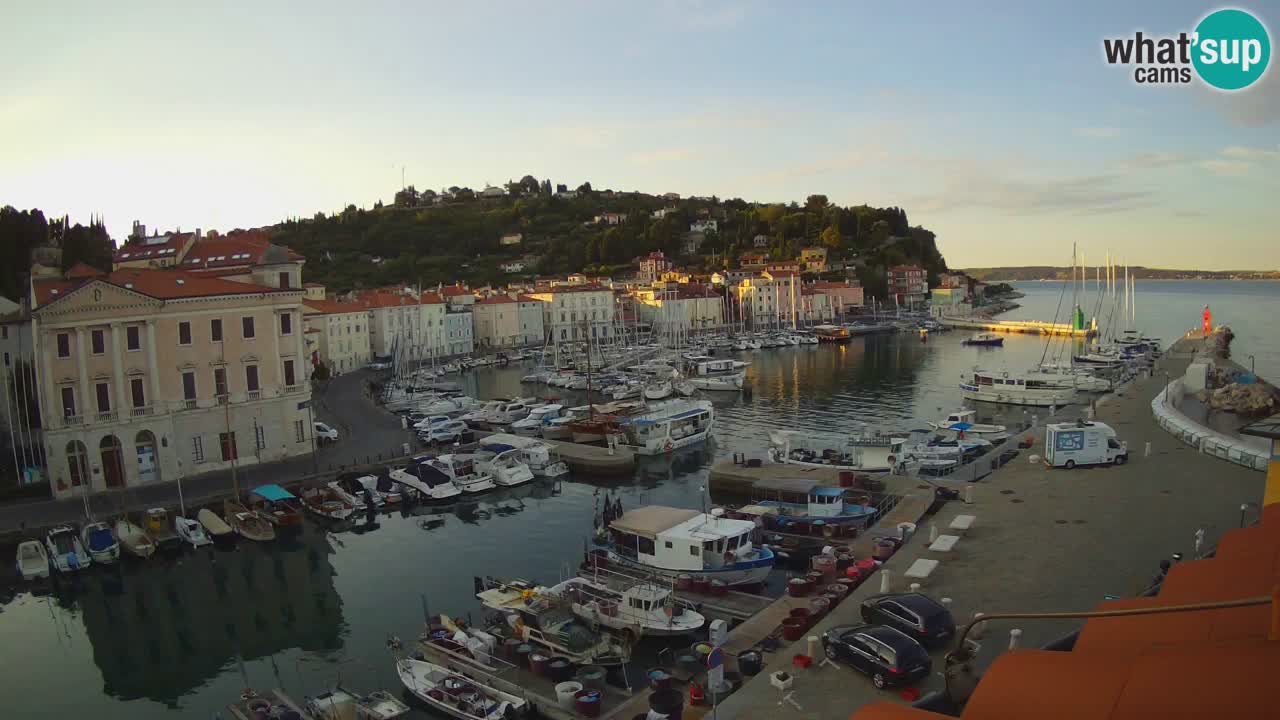 Live webcam da Pirano “Mandrač” – Splendida vista live da Villa Piranesi