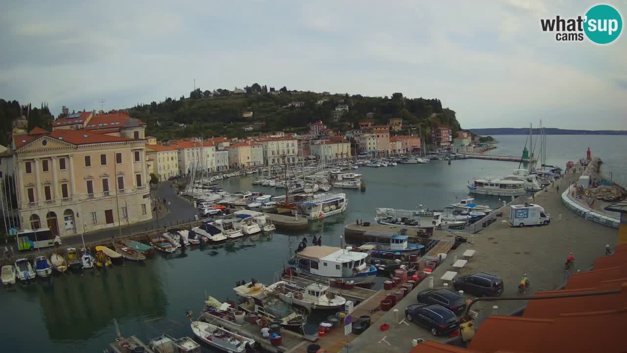 Webcam en direct de Piran “Mandrač” – Incroyable vue en direct de la Villa Piranesi